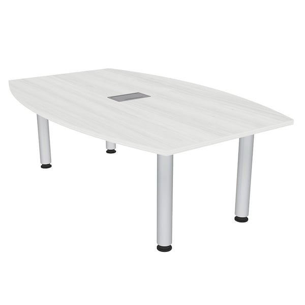 45 in W, 71.5 in L, 29 in H, Engineered Wood Top, White